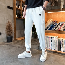 社会精神小伙裤子男秋潮牌ins运动束脚九分裤K8591-P45控78，男装休闲裤，星座210-3