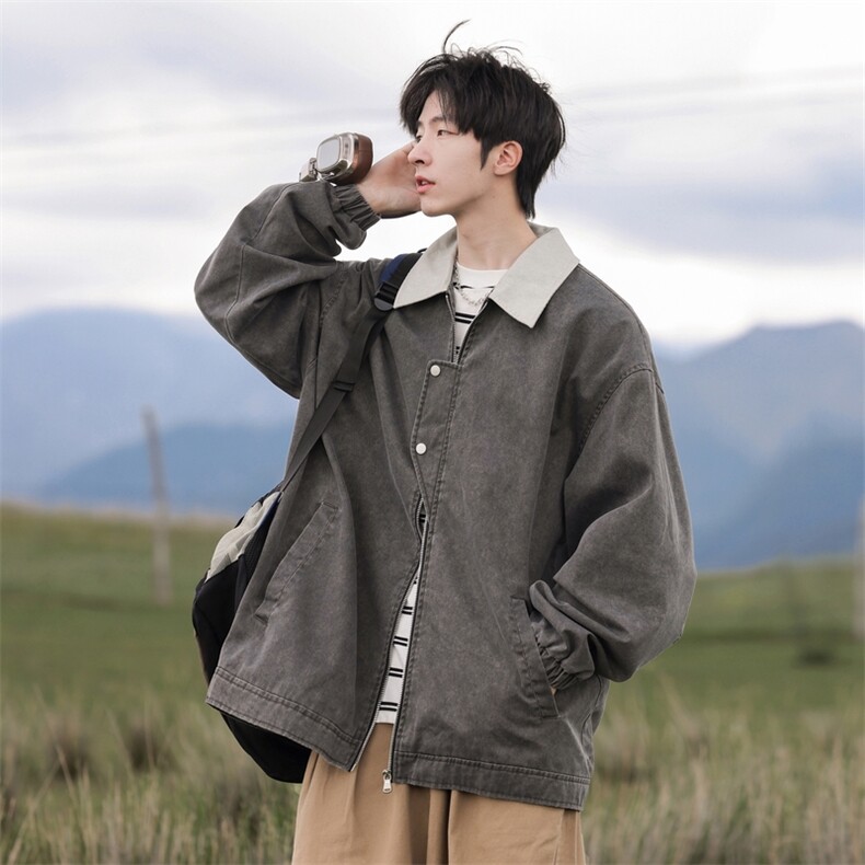 G0129-P90秋季新款日系cityboy水洗牛仔夹克外套,男装夹克,星座109