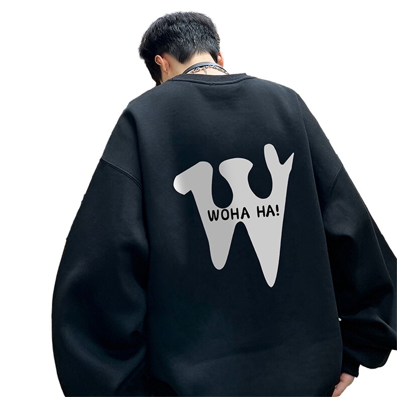 ！圆领卫衣港风长袖T恤男外套男WY126-P28,男装卫衣,电商B367