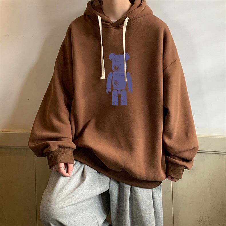 纯棉连帽卫衣男大码运动帽衫宽松薄WY2242-P35加绒款-P40,男装卫衣,电商A040