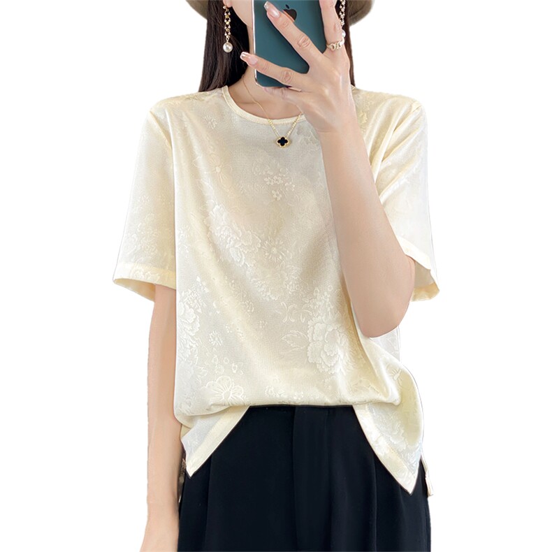 内搭洋气外穿小衫显瘦百搭短款打底上衣2024年夏季,女装衬衫,绒宛羊绒