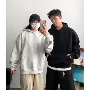 加绒奥粒绒卫衣无帽绳连帽重磅500克潮棉全棉外套男 RH5302JR-P55图片