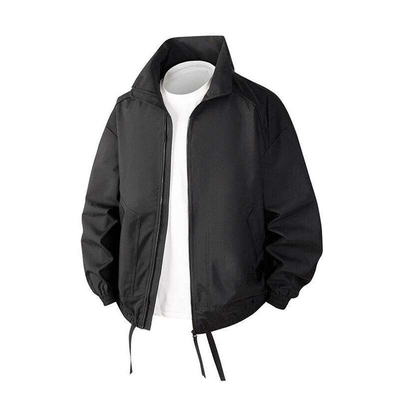 新款硬汉风户外夹克男立领纯色上衣冲锋衣外套A157B-JK7822-P70，男装夹克，电商A157B