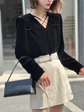 【现货】高品质丝绒心机上衣，其它，色调轩