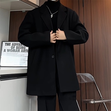 N9109/P90秋冬新款呢料毛呢西服男宽松外套上衣潮流宽松呢大衣，男装西服，电商A141