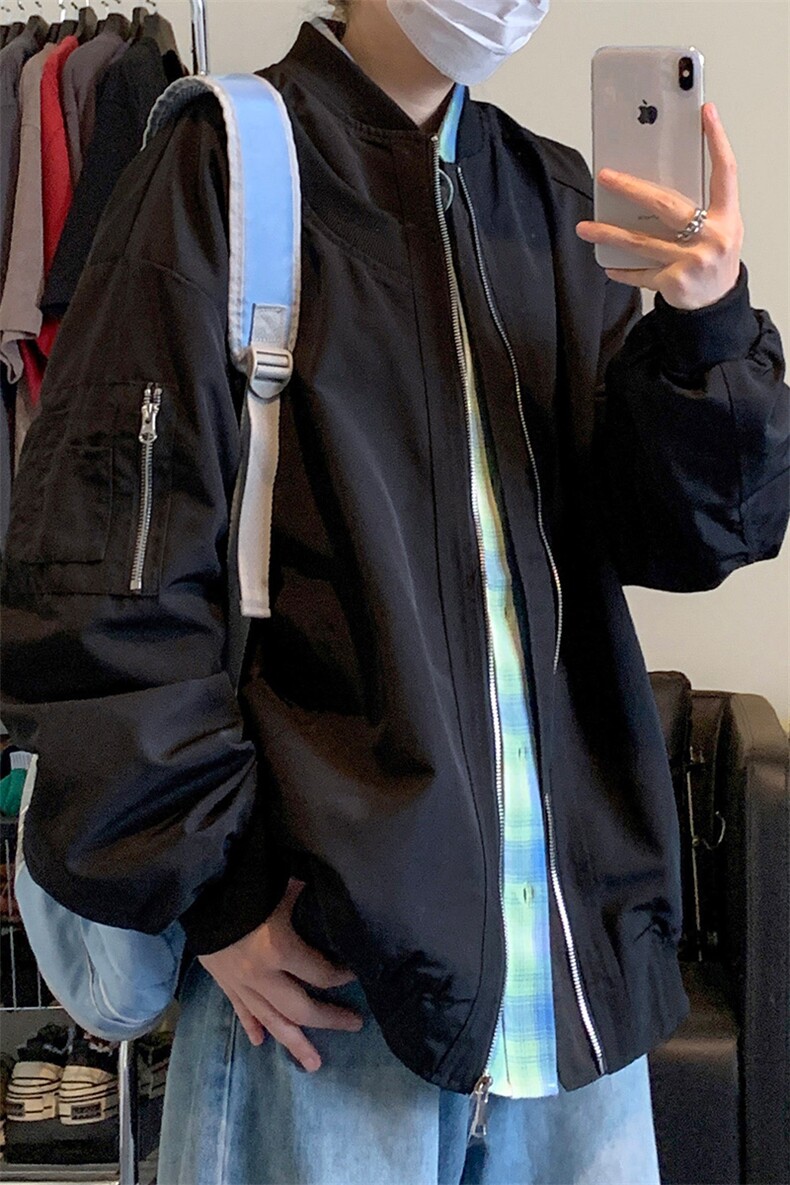 飞行员夹克男解构设计棒球领短外套男XH24-P70,男装夹克,电商B367