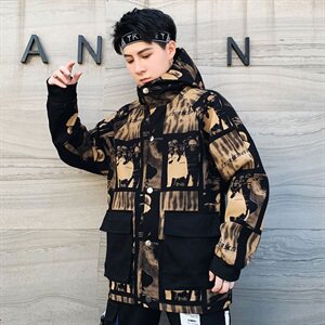 外套男春秋季男士韩版潮流男装连帽ins夹克衣服潮牌 A436-D81-P95图片