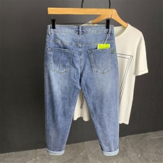 1506-1/Ka2001/P41港风潮男夏季新款个性字母牛仔裤嘻哈ins潮高街，男装牛仔裤，星座1506-1