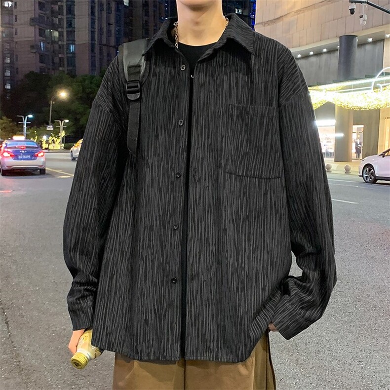 2026春季扎染翻领长袖衬衫外套男潮牌休闲宽松上衣C2542特P45控78,男装衬衫,电商A001