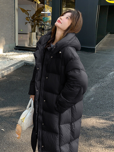 2025现货主推设计感新90白鸭绒长款羽绒服210-6356-P415-K598图片