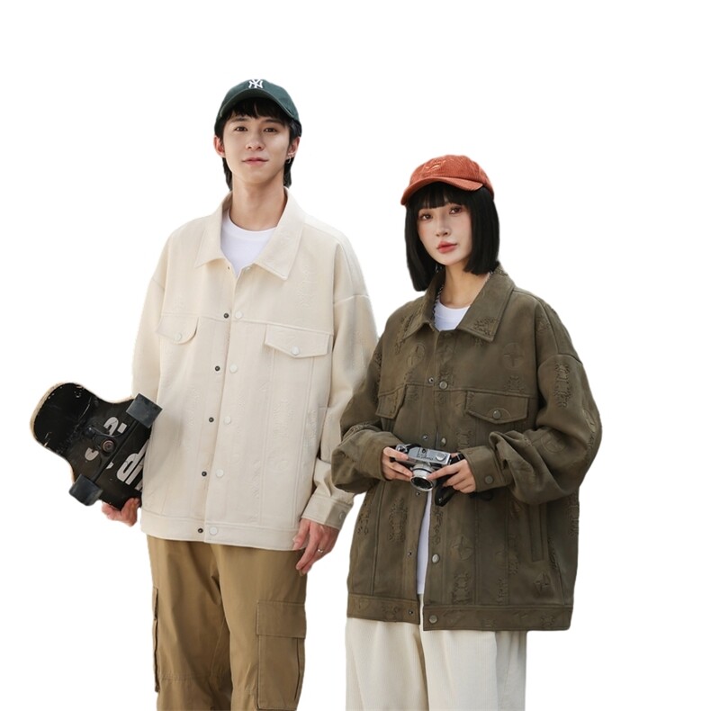 美式情侣外套翻领潮流春秋季高级感休闲宽松夹克潮JK3922P105,男装夹克,电商A400（原B301）