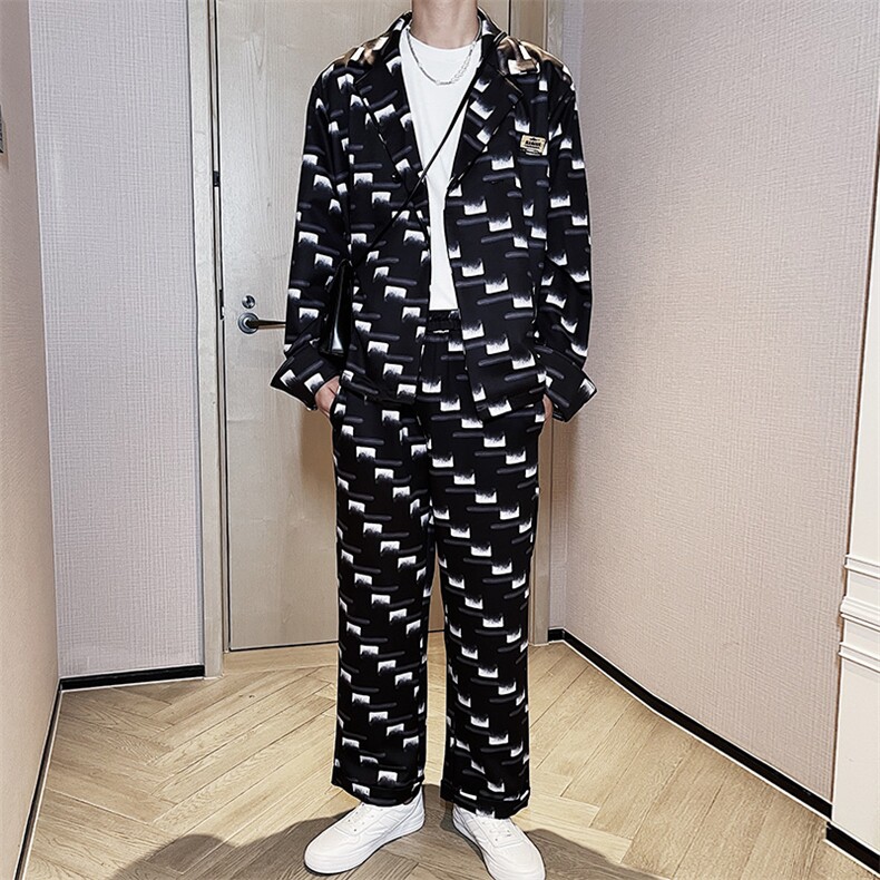 阔版宽松休闲男士小西服ins网红套装TZ05/P100特，男装西服，电商A243