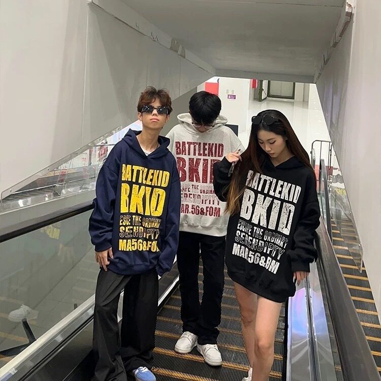 春秋季新款黑色字母卫衣男装简约潮流长袖连帽休闲时尚男士卫衣,男装卫衣,星座506A