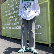 牛仔裤男夏季潮大码休闲裤子高街设计感GT011P40，男装牛仔裤，星座1116-2