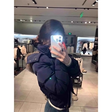 【有货】DMF206-批85藏青色连帽毛领短款棉衣棉袄女新款加厚外套，男装棉衣，星座603-2