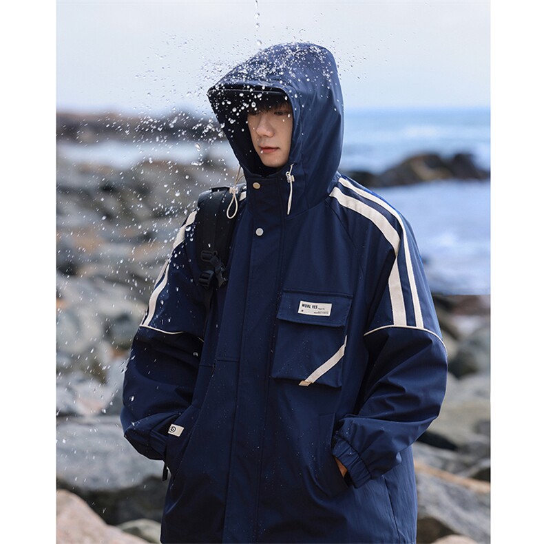 春季新款现货港风三防冲锋衣宽松夹克男外套DSA157B-JK177-P85图片