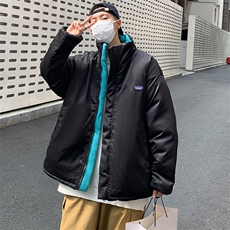 双面穿立领摇粒衣男冬季加厚潮牌ins宽松服外套W2216-P90，男装棉衣，星座512-4