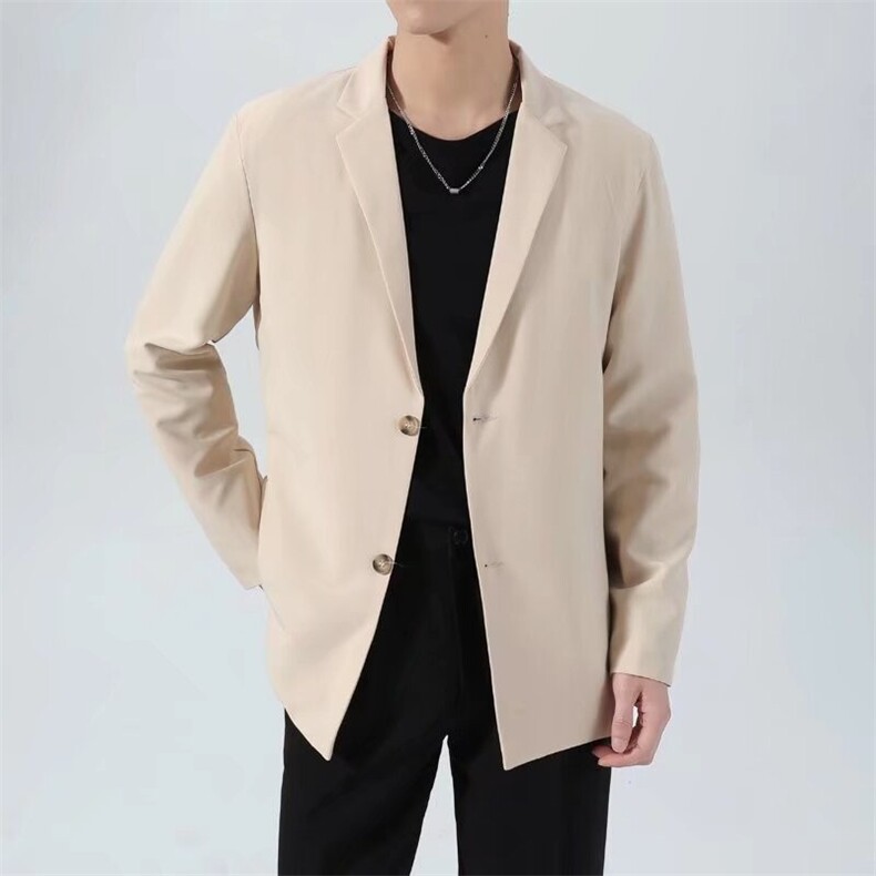毛呢西装外套男秋冬季新款痞帅轻熟风休闲冬季男士西服D12/P58图片