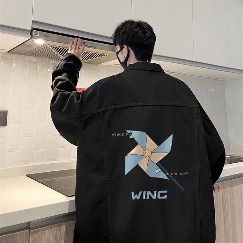 牛仔夹克男大码牛仔外套男茄克NJ77112-P60加绒款-P75,男装夹克,电商A040