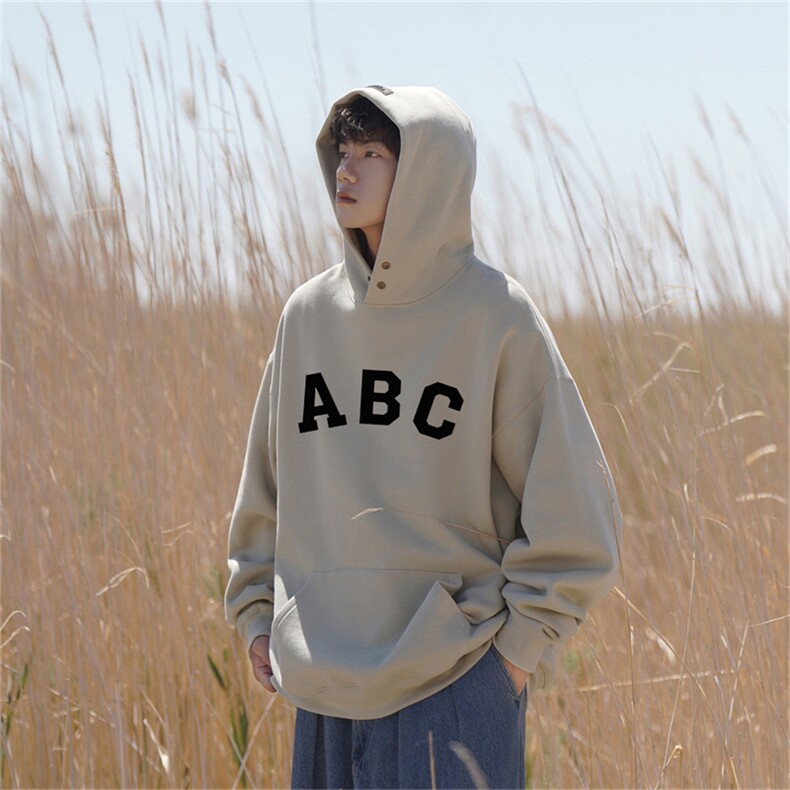 供抖音丶重磅加绒高品棉350克排扣连帽ABC卫衣LW6053-特p58控78,男装卫衣,星座508（原C305）