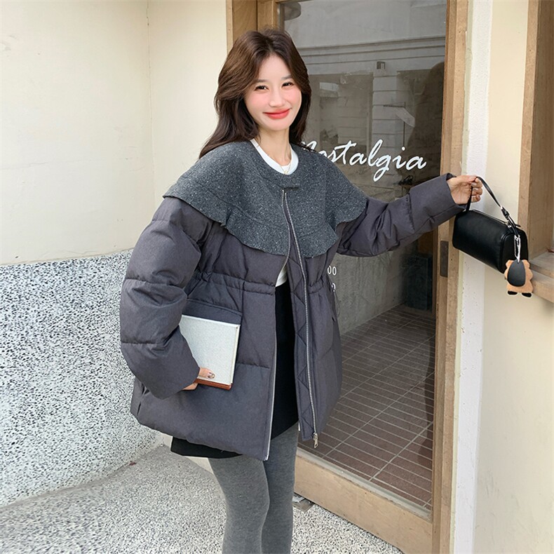 25冬装新现货主推圣诞款呢子拼接羽绒服2D044-2526-P280-K418,女装羽绒服,2D044