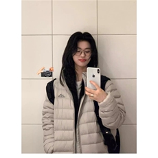 羽绒棉服女2025年新款冬季轻薄小棉袄高级感连帽复古美式加厚外套，男装棉衣，星座506A