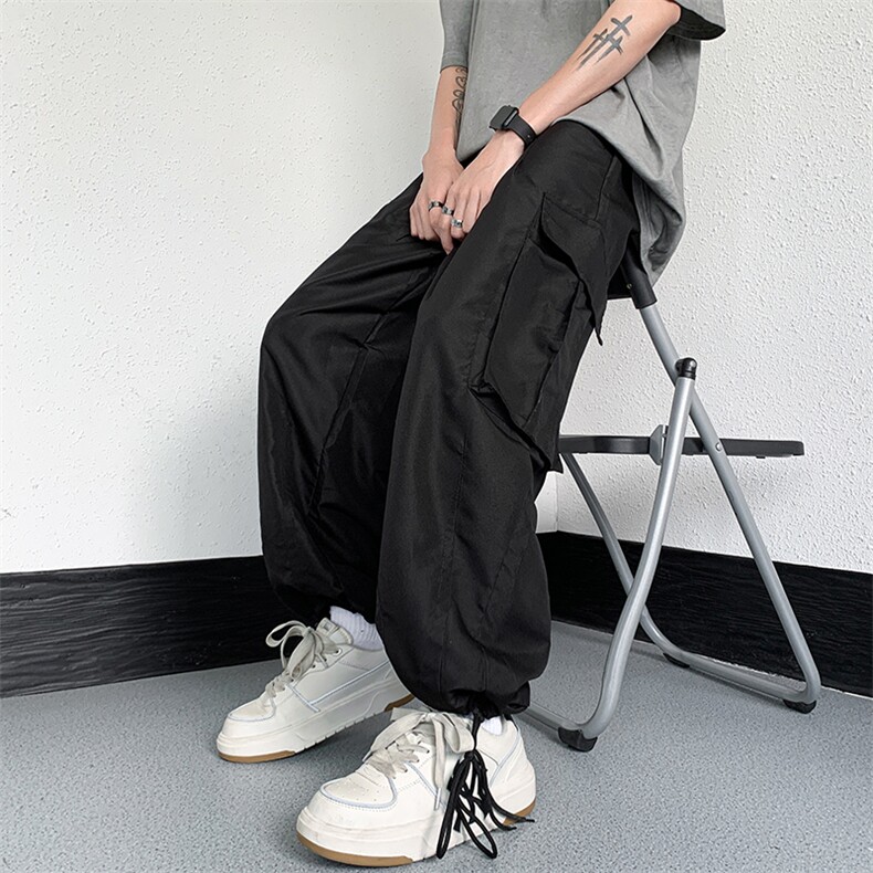 男款薄款宽松束脚裤夏季休闲长裤潮牌裤子男卫裤哈伦裤K041-P38,男装休闲裤,星座308B-2