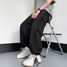 男款薄款宽松束脚裤夏季休闲长裤潮牌裤子男卫裤哈伦裤K041-P38，男装休闲裤，星座308B-2