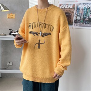 ！2023秋冬季新款男士加厚圆领毛衣高品质潮流针织衫M806P45，男装针织衫/毛衣，电商B220