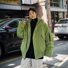 棉服男冬季新款港风宽松连帽棉衣MF9006-P90，男装棉衣，星座214-3
