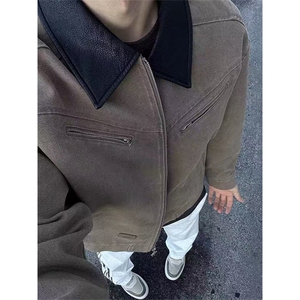网图有货 底特律夹克男女春秋巴恩风解构拼接翻领外套 A1197-P70图片