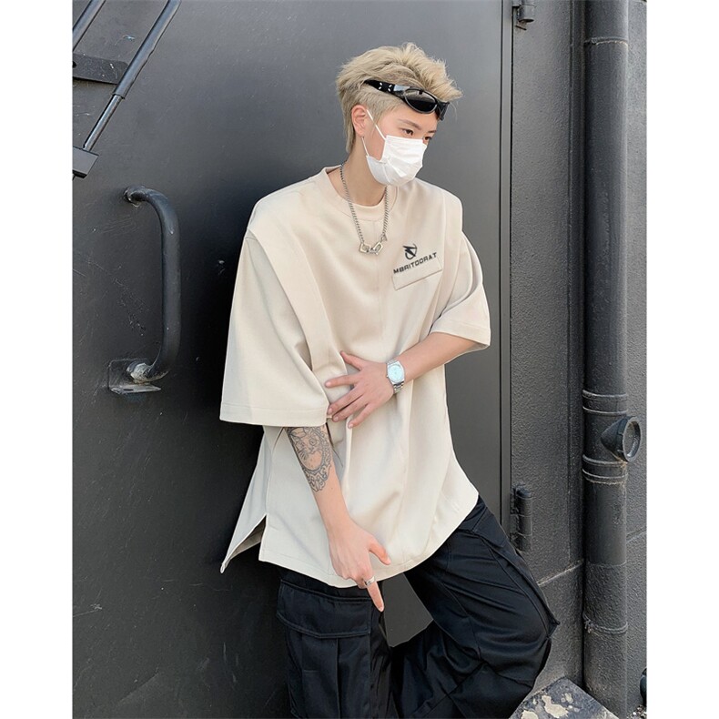 男装印花抗皱短袖t恤潮牌假两件上衣男生体恤 XZ514-2-202448-P58图片