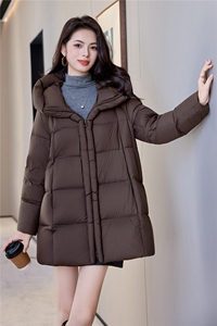 2025年冬季新款女士羽绒服连帽宽松保暖90白鸭绒羽绒服图片