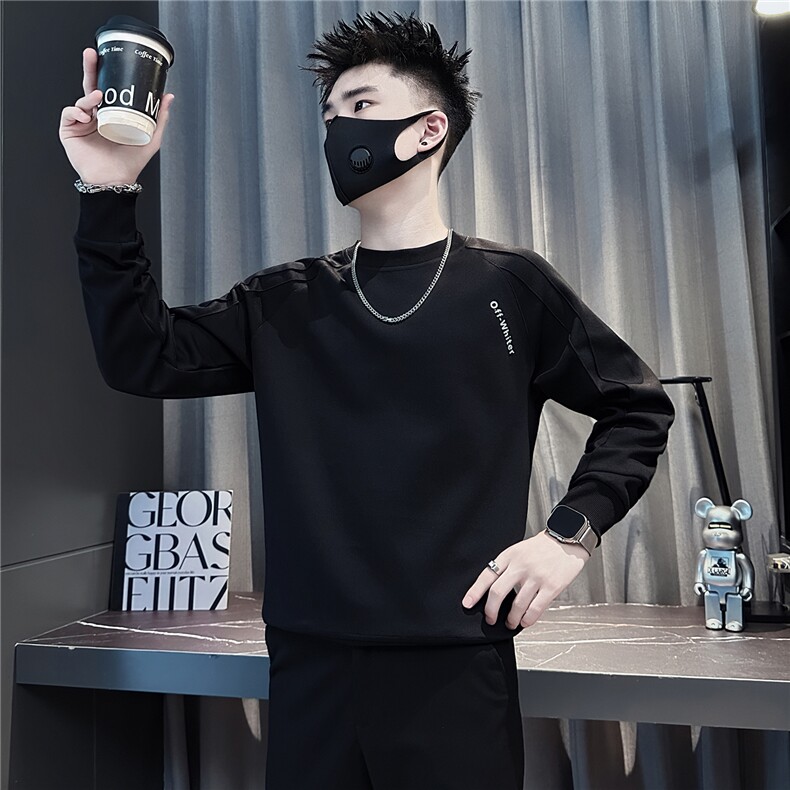 简约休闲圆领卫衣男社会小伙店主风301C-WY66-P58控88,男装卫衣,星座301C（原B323）