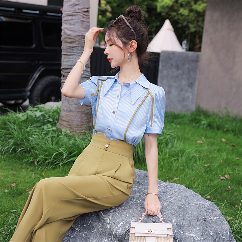 高级感时尚女装套装2025夏季轻奢炸街减龄干练气质职业两件套,女装套装/套裙,米雪儿