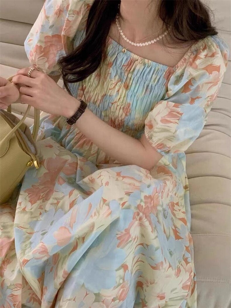 夏款连衣裙，女装连衣裙，春语雨桐