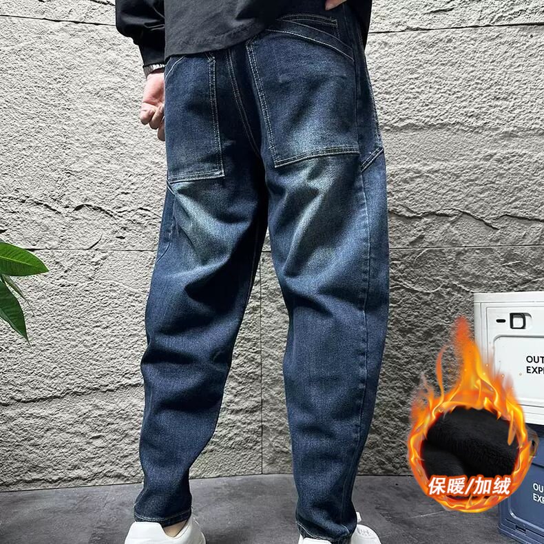 1506-1/KK8251加绒/P63冬加绒加厚时尚百搭男士牛仔裤宽松休闲,男装牛仔裤,星座1506-1