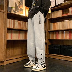 七彩反光印花潮流卫裤男纽扣装饰大码，男装休闲裤，电商A011（原4039）