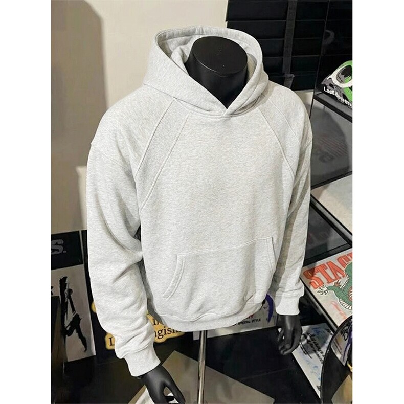 抖音得物二开26春装美式高街宽松结构螺纹拼接连帽卫衣外套X087,女装短外套,电商A486