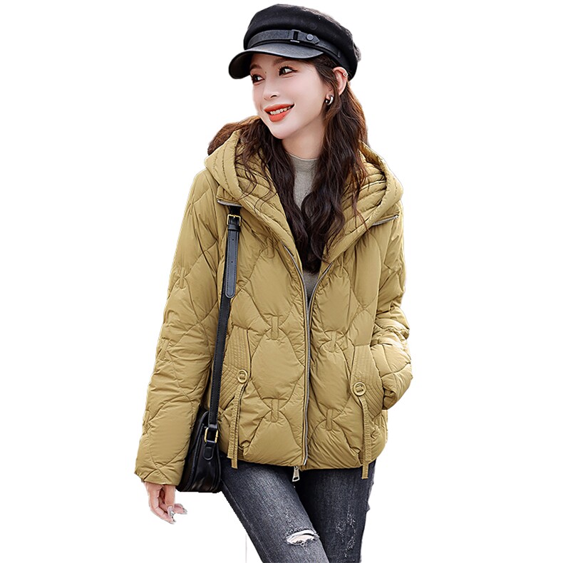 短款羽绒服女2023冬季新款时尚气质小个子外套90白鸭绒（现货）,女装羽绒服,润尚靓点