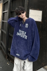 秋季新款港风美式ins潮牌仿貂绒高质量套头圆领毛衣男MY1504-P58，男装针织衫/毛衣，星座313A(原308A-2)