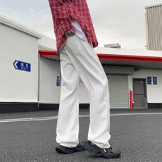 潮流美式泼墨直筒弯刀裤男士夏季款宽松复古休闲裤潮牌宽松直筒裤，男装休闲裤，星座506A