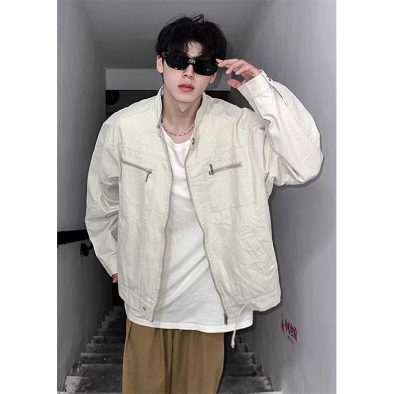 美式百搭潮牌外套男秋冬款复古立领工装哈灵顿夹克JK103,男装夹克,星座1116A（原606A-3）