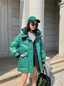 爱美欧 冬季现货 撞色羽绒服图片