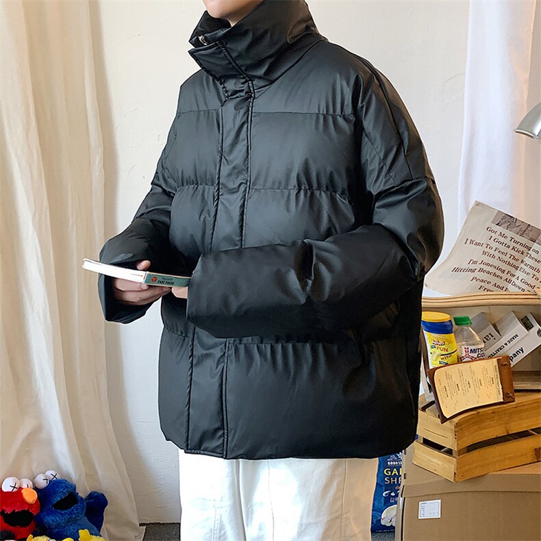 新款港风中性风PU皮棉衣立领棉衣男外套225-2-20503-P115,男装棉衣,星座225-2