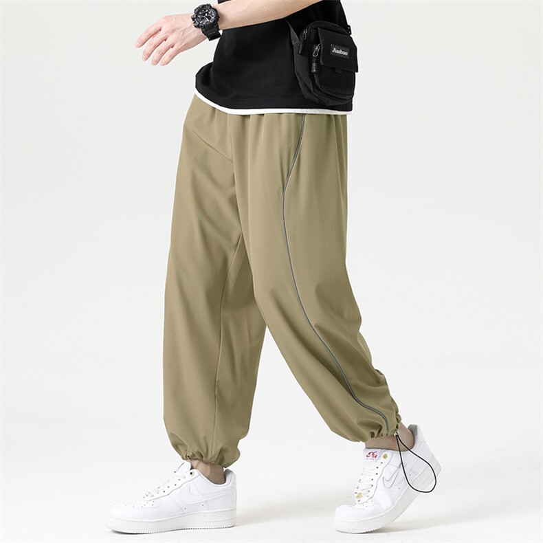 春夏新款休闲裤男垂感宽松阔腿裤直筒裤CK2320-P40控68,男装休闲裤,星座717
