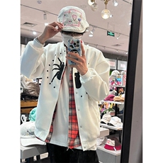 潮美式街头蜘蛛夹克棒球服cleanfit潮牌宽松外套JK612特P60，男装夹克，星座908-1
