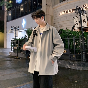 港风二开拼接上衣夹克宽松落肩立领冲锋衣外套 JK861 P65图片