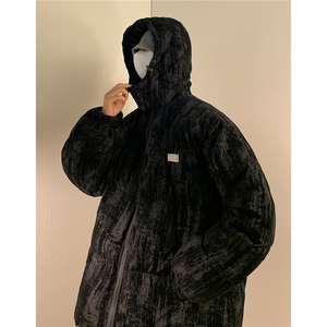 学院风冬装新款连帽加厚棉服外套潮大码学生棉袄外套 D230-P138图片
