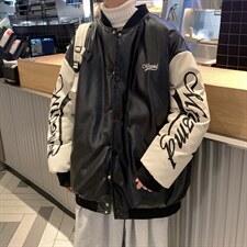 MY072-P135 大面积刺绣棒球服美式街头风格潮牌棉衣男图片
